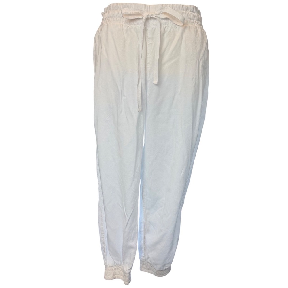 Cloth & Stone Large White Tencel Lyocell Jogger Pants Comfy